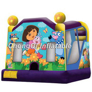 inflatable jumping dora castle combo